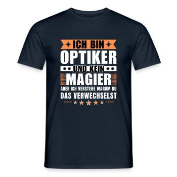 Ich bin Optiker und kein Magier - Männer T-Shirt - Navy - Vorne - AI Model Male 178 light (178cm)