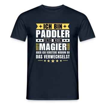 Ich bin Paddler und kein Magier - Männer T-Shirt - Navy - Vorne - AI Model Male 178 light (178cm)