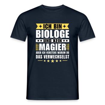 Ich bin Biologe und kein Magier - Männer T-Shirt - Navy - Vorne - AI Model Male 178 light (178cm)