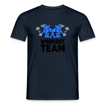 shark hai bodybuilding workout - Männer T-Shirt - Navy - Vorne - AI Model Male 178 light (178cm)