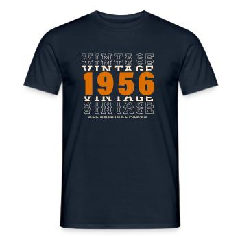 1956: Vintage - 68th Birthday - Men's T-Shirt - navy - Front - AI Model Male 178 light (178cm)