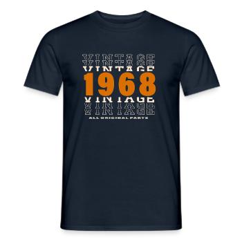 1968: Vintage - 56th Birthday - Men's T-Shirt - navy - Front - AI Model Male 178 light (178cm)