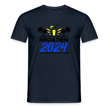 Croatie 2024 - T-shirt homme - marine - Devant - AI Model Male 178 light (178cm)