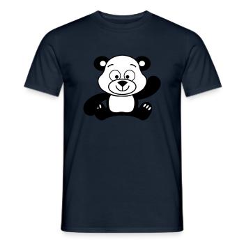 pandabär cute - Männer T-Shirt - Navy - Vorne - AI Model Male 178 light (178cm)