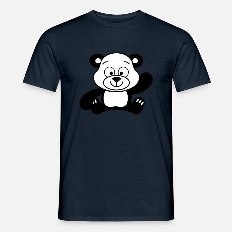 pandabär cute - Männer T-Shirt - Navy