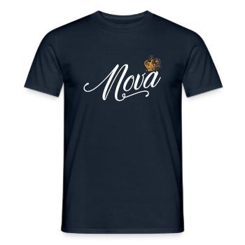 Nova Name pour Femme Enfant Bambin - Nova Custom - T-shirt homme - marine - Devant - AI Model Male 178 light (178cm)