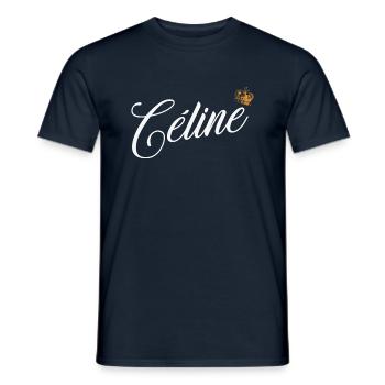 Celine Nom personnalisé pour Femmes, Enfants, Bambins - - T-shirt homme - marine - Devant - AI Model Male 178 light (178cm)