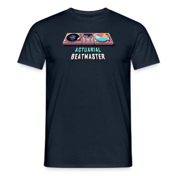 Actuaries Beatmaster - Männer T-Shirt - Navy - Vorne - AI Model Male 178 light (178cm)