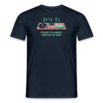 Data DJ - Men's T-Shirt - navy - Front - AI Model Male 178 light (178cm)