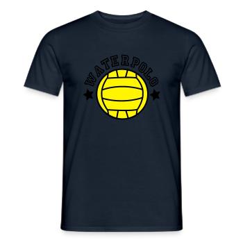waterpolo - Männer T-Shirt - Navy - Vorne - AI Model Male 178 light (178cm)