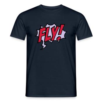fly - Männer T-Shirt - Navy - Vorne - AI Model Male 178 light (178cm)