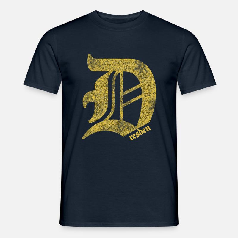 design buchstabe dresden - Männer T-Shirt - Navy