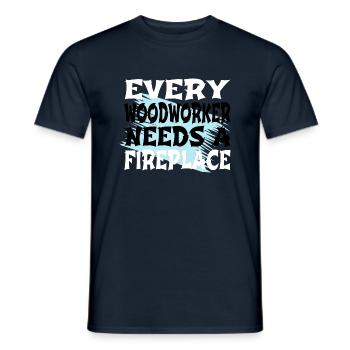 plombier blagues meilleur charpentier drôle tshirts - T-shirt homme - marine - Devant - AI Model Male 178 light (178cm)