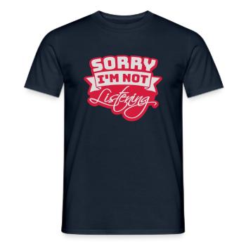 désolé de ne pas écouter - T-shirt homme - marine - Devant - AI Model Male 178 light (178cm)