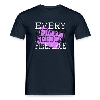 dictons cutter aaron charpentier tshirts présents - T-shirt homme - marine - Devant - AI Model Male 178 light (178cm)
