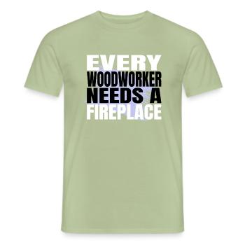 men a carpenters prayer tshirts - Männer T-Shirt - Sage - Vorne - AI Model Male 178 light (178cm)