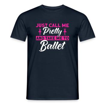 Ballerina Ballet Girl Ballet Dancer - Men's T-Shirt - navy - Front - AI Model Male 178 light (178cm)