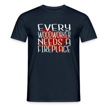 woodworker fun forestry union carpenter tshirts - Männer T-Shirt - Navy - Vorne - AI Model Male 178 light (178cm)