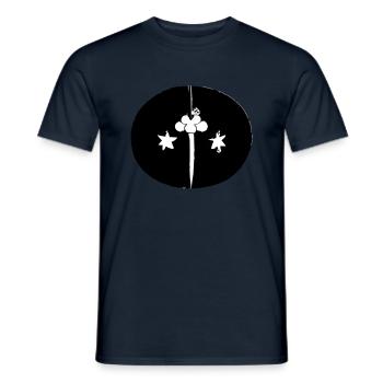 Sun Moon Mosaic Astrology Symbol Vector 07 - Men's T-Shirt - navy - Front - AI Model Male 178 light (178cm)