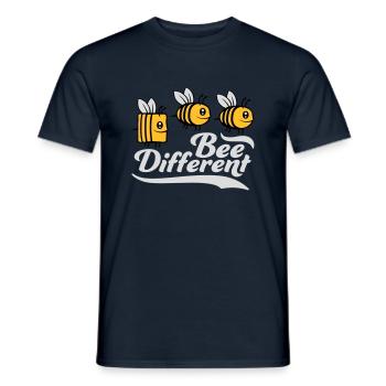 bee different saying quote - Men's T-Shirt - navy - Front - AI Model Male 178 light (178cm)