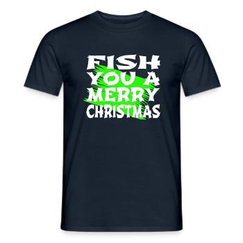 Christmas Funny Awkward Bedroom Santa Sayings - Men's T-Shirt - navy - Front - AI Model Male 178 light (178cm)