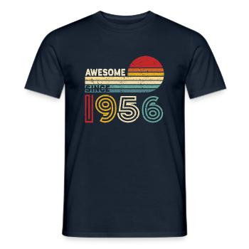1956 Geschenk Geburtstag Jahrgang Spruch - Männer T-Shirt - Navy - Vorne - AI Model Male 178 light (178cm)