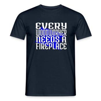 woodcutter dad carpenter quotes tshirts - Männer T-Shirt - Navy - Vorne - AI Model Male 178 light (178cm)