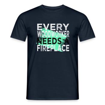 Job Fun Sexy Carpenter Tshirts - Men's T-Shirt - navy - Front - AI Model Male 178 light (178cm)