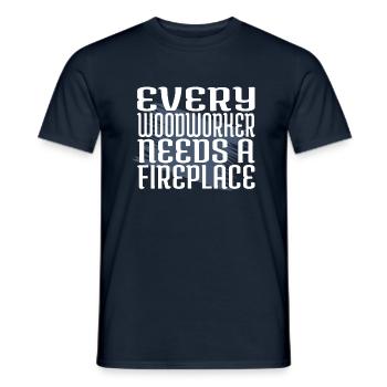 logging cool lumber americas present idea wood - Männer T-Shirt - Navy - Vorne - AI Model Male 178 light (178cm)