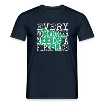cool logging lumberjackwoodworking awesome - Männer T-Shirt - Navy - Vorne - AI Model Male 178 light (178cm)