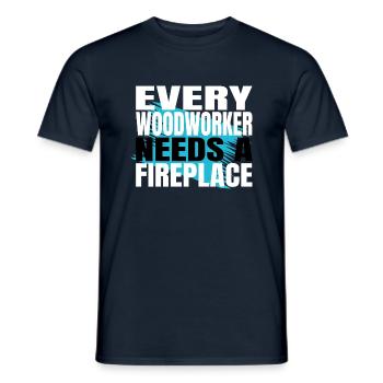 gift chop wood blogger carpenter jokes sayings - Männer T-Shirt - Navy - Vorne - AI Model Male 178 light (178cm)