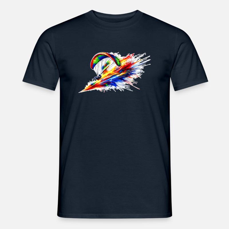 Paragleiter - Farbsplash - Männer T-Shirt - Navy
