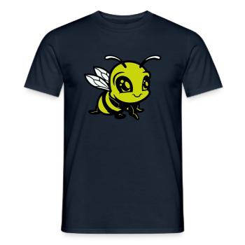 biene hummel comic - Männer T-Shirt - Navy - Vorne - AI Model Male 178 light (178cm)