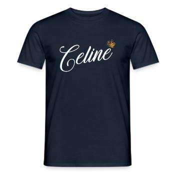Celine Nom pour Femme Enfants Tout-petits - Celine - T-shirt homme - marine - Devant - AI Model Male 178 light (178cm)