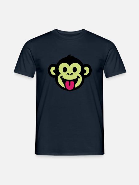 Affe Lustig Comic - Männer T-Shirt - Navy