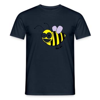 biene - Men's T-Shirt - navy - Front - AI Model Male 178 light (178cm)