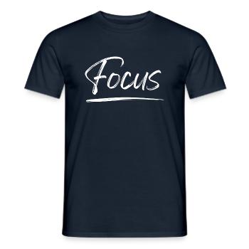 Focus - Men's T-Shirt - navy - Front - AI Model Male 178 light (178cm)