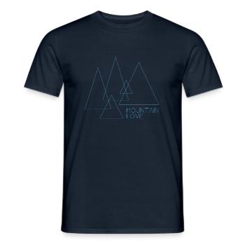 Mountain Love 4 - Männer T-Shirt - Navy - Vorne - AI Model Male 178 light (178cm)