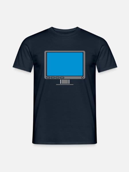 Design Screen Display Computer - Men's T-Shirt - navy