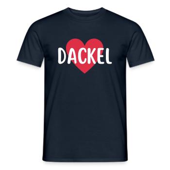 Dackel Dackelliebe Hundemensch - Männer T-Shirt - Navy - Vorne - AI Model Male 178 light (178cm)