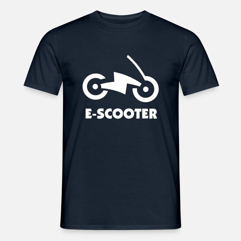 E-Scooter E-Roller Scooter - Männer T-Shirt - Navy