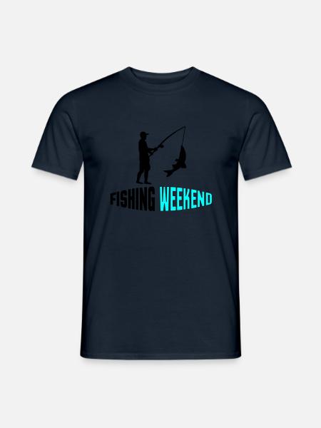 fishing weekend 002 - Men's T-Shirt - navy