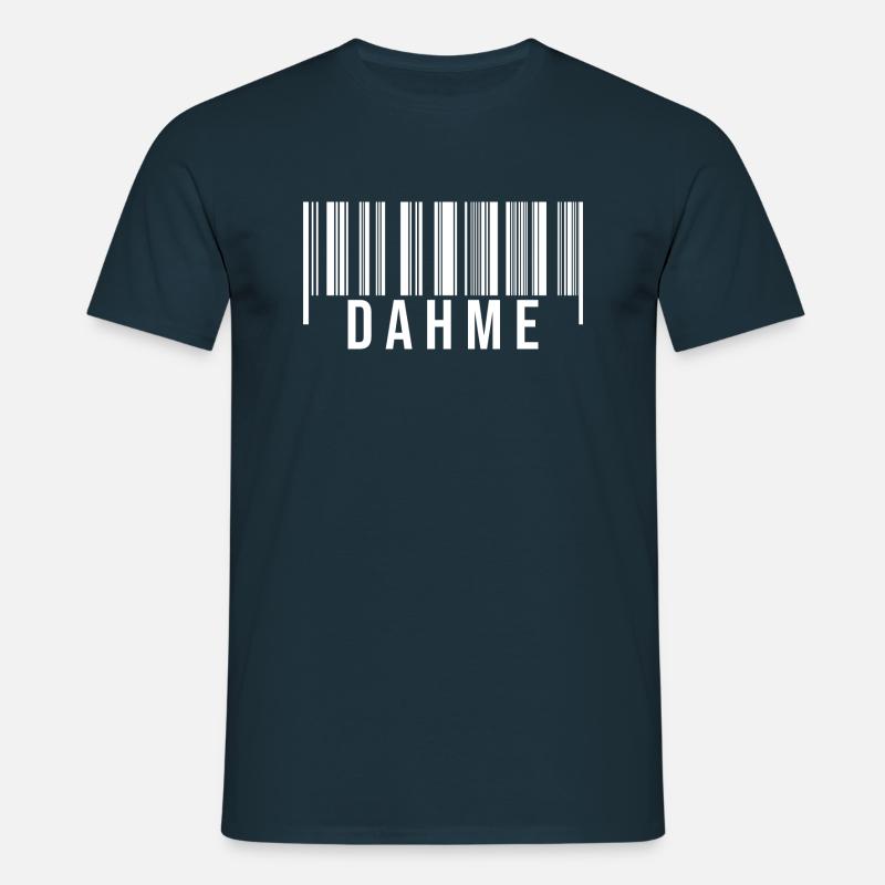 Dahme Strichcode - Männer T-Shirt - Navy