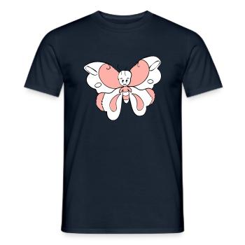Papillon coloré > Graphique vectoriel - T-shirt homme - marine - Devant - AI Model Male 178 light (178cm)