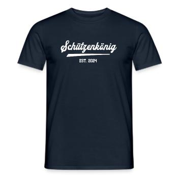 Schützenkönig Schuetzenkoenig 2024 Jungschütze 24 - Männer T-Shirt - Navy - Vorne - AI Model Male 178 light (178cm)