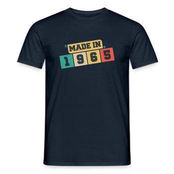 1965 Birthday 1965 Born in 1965 Anniversary - Men's T-Shirt - navy - Front - AI Model Male 178 light (178cm)