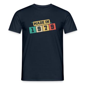 1979 Geburtstag 1979 Jahrgang 1979 Geburtstag - Männer T-Shirt - Navy - Vorne - AI Model Male 178 light (178cm)