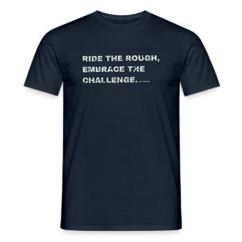 Gravel, Mountain Bike, Passion, Cycling - Men's T-Shirt - navy - Front - AI Model Male 178 light (178cm)