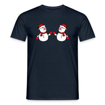 schneemann 2 - Männer T-Shirt - Navy - Vorne - AI Model Male 178 light (178cm)