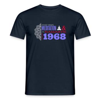 Vintage Soul Since 1968 - 57 Years of Memories - Men's T-Shirt - navy - Front - AI Model Male 178 light (178cm)